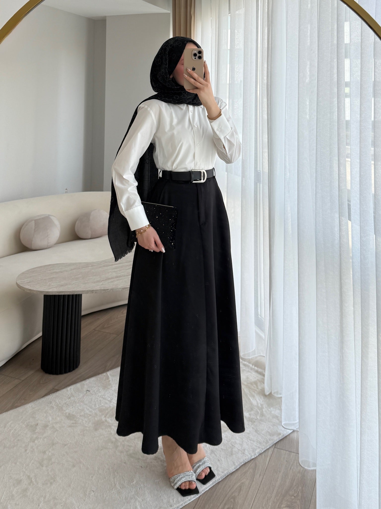 Bellina Gömlekli Kemerli Elbise Ürün ana görseli