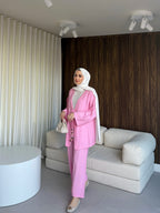 Pembe Bohem Bağlamalı İkili Takım