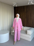 Pembe Bohem Bağlamalı İkili Takım